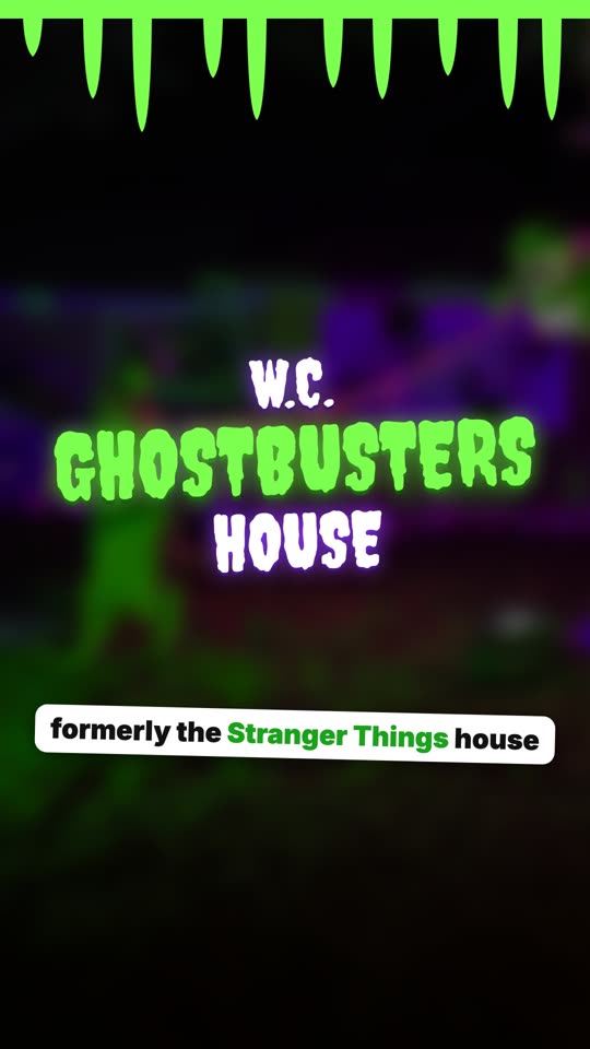 W.C. Ghostbusters House neon green video cover
